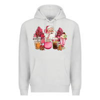 Dove Grey pink christmas pink tree santa coffe cups Premium Hoodie - CowGirlArtShop