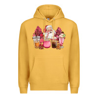 Mustard pink christmas pink tree santa coffe cups Premium Hoodie - CowGirlArtShop