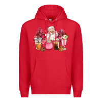 Red pink christmas pink tree santa coffe cups Premium Hoodie - CowGirlArtShop