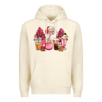 Sandshell pink christmas pink tree santa coffe cups Premium Hoodie - CowGirlArtShop