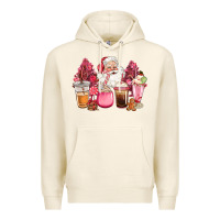 Tofu pink christmas pink tree santa coffe cups Premium Hoodie - CowGirlArtShop