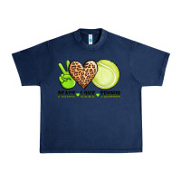 Navy peace love tennis Urban Heavy Tee - AdoDesignShop