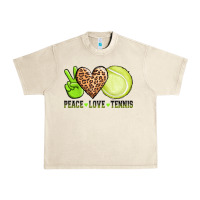 Sandshell peace love tennis Urban Heavy Tee - AdoDesignShop