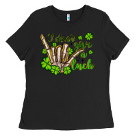 Black i don t give a luck Ladies Tee - Artiststas