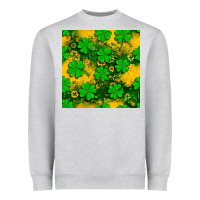 Heather Grey St. Patricks clover pattern digital paper Heavyweight Sweatshirt - BundleAndBundleShop