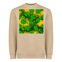 Mushroom St. Patricks clover pattern digital paper Heavyweight Sweatshirt - BundleAndBundleShop