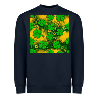 Navy St. Patricks clover pattern digital paper Heavyweight Sweatshirt - BundleAndBundleShop