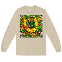 Mushroom St. Patricks good luck with cow digital paper Long Sleeve Tee - BundleAndBundleShop