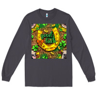 Smoke St. Patricks good luck with cow digital paper Long Sleeve Tee - BundleAndBundleShop
