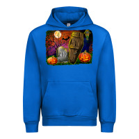 Cobalt headstone and coffin background Urban Hoodie - BundleAndBundleShop