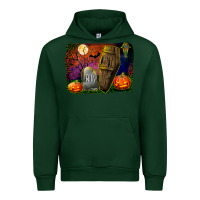 Forest Green headstone and coffin background Urban Hoodie - BundleAndBundleShop