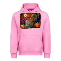 Fuchsia Pink headstone and coffin background Urban Hoodie - BundleAndBundleShop