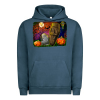 Pigment Midnight Navy headstone and coffin background Urban Hoodie - BundleAndBundleShop