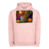 Pigment Salmon headstone and coffin background Urban Hoodie - BundleAndBundleShop