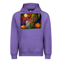 Tulip headstone and coffin background Urban Hoodie - BundleAndBundleShop