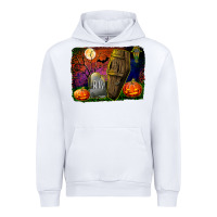 White headstone and coffin background Urban Hoodie - BundleAndBundleShop