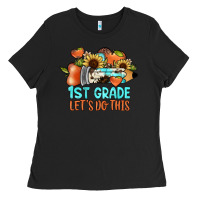 Black 1 st grade let's do this Ladies Tee - JahusDesignShop