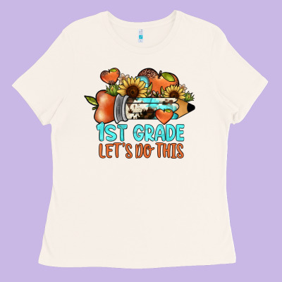 1 St Grade Let's Do This Ladies Tee Designed By Jahusdesignshop