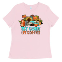 Bubblegum Pink 1 st grade let's do this Ladies Tee - JahusDesignShop