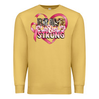 Antique Gold brave and strong cancer awareness Premium Sweatshirt - CowGirlArtShop