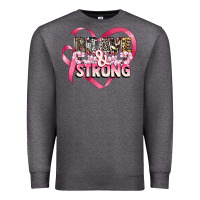 Charcoal Heather brave and strong cancer awareness Premium Sweatshirt - CowGirlArtShop