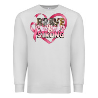 Dove Grey brave and strong cancer awareness Premium Sweatshirt - CowGirlArtShop