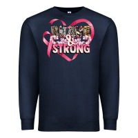 Navy brave and strong cancer awareness Premium Sweatshirt - CowGirlArtShop