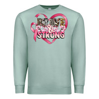 Seafoam brave and strong cancer awareness Premium Sweatshirt - CowGirlArtShop