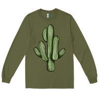 Army Green cactus Long Sleeve Tee - JahusDesignShop