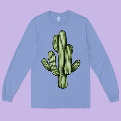 Cactus Long Sleeve Tee Designed By Jahusdesignshop