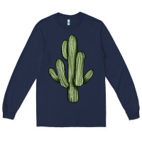 Navy cactus Long Sleeve Tee - JahusDesignShop