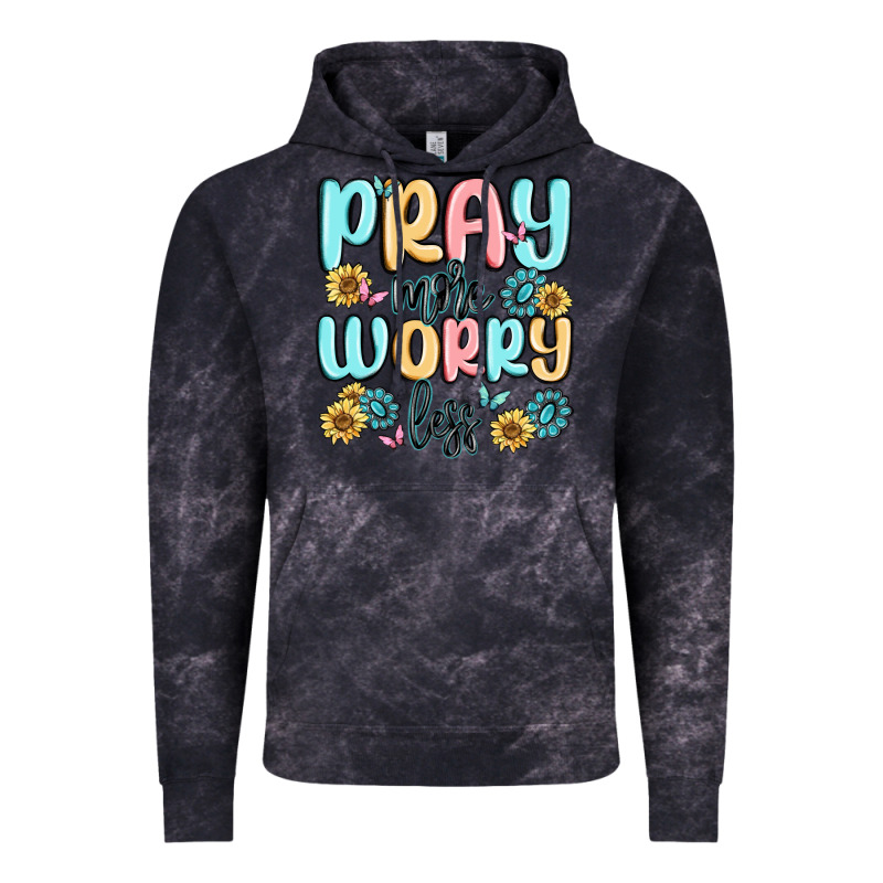 Pray More Worry Less Vintage Hoodie by MaliasSmallBusiness | Teevron