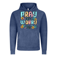 Vintage Denim pray more worry less Vintage Hoodie - MaliasSmallBusiness