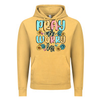 Vintage Mustard pray more worry less Vintage Hoodie - MaliasSmallBusiness
