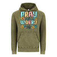 Vintage Olive pray more worry less Vintage Hoodie - MaliasSmallBusiness