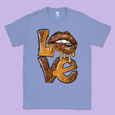 Love Leopard With Lips Classic Tee Designed By Nancycooperartshop