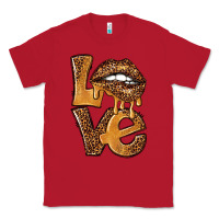 Red love leopard with lips Classic Tee - NancyCooperArtShop