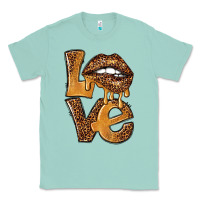 Seafoam love leopard with lips Classic Tee - NancyCooperArtShop