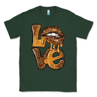 Sports Green love leopard with lips Classic Tee - NancyCooperArtShop