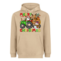 Mushroom merry christmas crew tractor Heavyweight Hoodie - CowGirlArtShop