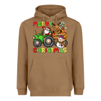 Toasted Coconut merry christmas crew tractor Heavyweight Hoodie - CowGirlArtShop