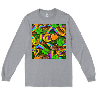 Heather Grey St. Patricks rainbow seamless Long Sleeve Tee - BundleAndBundleShop