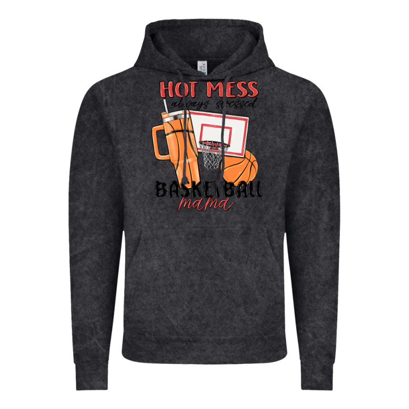 Hot Mess Always Stressed Basketball Mama Vintage Hoodie by MaliasSmallBusiness | Teevron