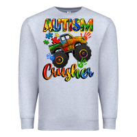 Heather Grey autism crusher Premium Sweatshirt - CowGirlArtShop