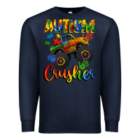 Navy autism crusher Premium Sweatshirt - CowGirlArtShop