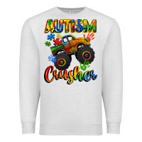 Oatmeal Heather autism crusher Premium Sweatshirt - CowGirlArtShop