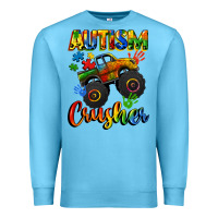 Ocean Blue autism crusher Premium Sweatshirt - CowGirlArtShop