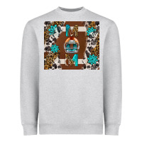 Heather Grey American Football Mom Tumbler Heavyweight Sweatshirt - BundleAndBundleShop