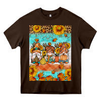 Chocolate Brown Fall gnomes Heavy Core Tee - Artiststas