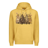 Antique Gold merry christmas leopard trees Premium Hoodie - CowGirlArtShop